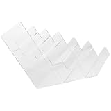 Cabilock Acryl Brillen Präsentationsständer Brieftaschenanzeige, sechsschichtiges transparentes Regal, stabile Display Aufbewahrung für Brillen und Schmuck