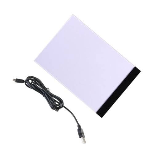BESTYASH Mesa de Luz A4 Acrílico Blanco con Luz LED para Dibujo y Calco, Fácil de Transportar Consumo, Adecuado para Uso Profesional y Práctica de Pintura
