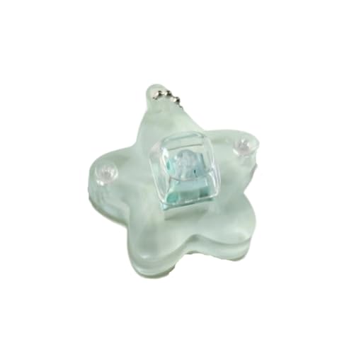 Stress Relief Button Keychain with Colorful LED Lighting Portable Design Sturdy Materials for Students and Workers Colorful LED 