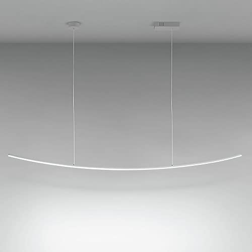 Luz colgante de metal lineal led moderna con difusor de sílica anti-destellos