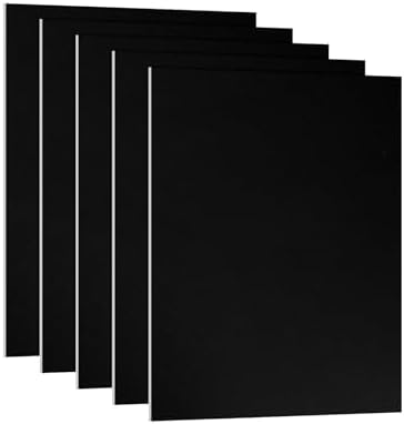 PATIKIL 7x5x1/32inch Anodized Aluminum Sheet, 5Pcs Metal Rectangle Aluminum Plate 0.8mm Thick Engraving Blanks for Laser Engraving DIY Decorative Crafting Home Decoration, Black