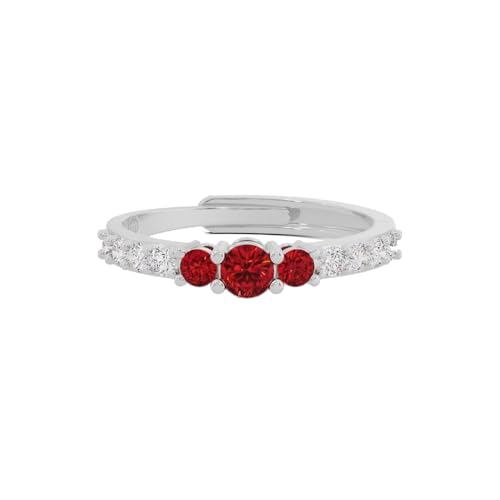 Image of U ARE 925 Sterling Silver 18K Gold and Rose Gold Plated Sparkling Three-Stone Ring | Gift for Women and Girls | With Certificate of Authenticity and 925 Stamp