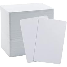VANRA 100 Pack Premium Blank PVC Cards for Photo ID Badge Printers CR80 30 Mil White Plastic Card for Standard ID Cards and Identification Badges