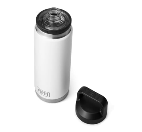 YETI Rambler Bottle Chug, Vaccum Insulated Stainless Steel Bottle with Leakproof Chug Cap, White, 26 oz (769 ml)