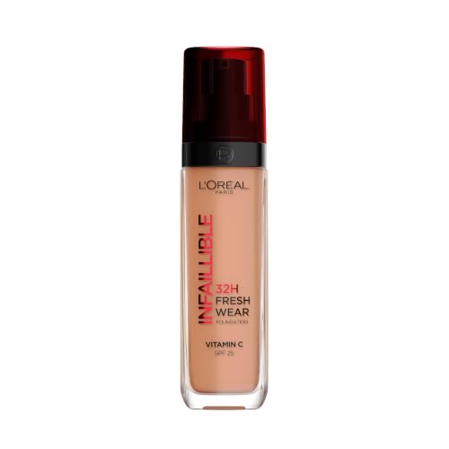 Image of L'Oréal Paris Liquid Foundation, Full Coverage, Lasting Wear, Hydrating, Water & Transfer-Proof, Lightweight, Fresh, Dewy & Glowing Skin, 300 Amber Beige