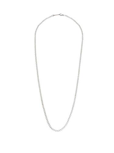 Cuban Chain Necklace | Brushed Sterling Silver
