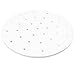 Dim Sum Vaporera Papeles Papel de Horno—Paquete de 100 Hojas Redondas con Agujeros de 20,3 cm de Diámetro para Cesta de Vapor, Cocina, Pastelería, Papel de Calidad Alimentaria, Blanco.