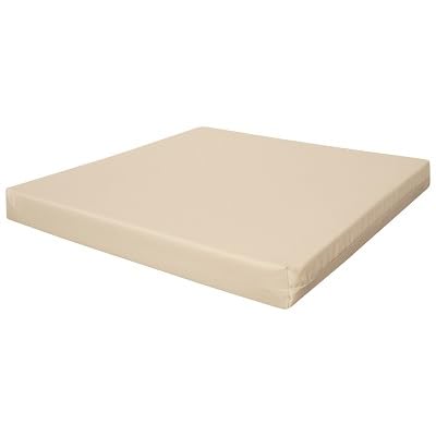Comfortable Rattan Chair Seat Pads 4cm Thick Cushion with Waterproof Zipper Cover – Easy to Clean for Indoor & Outdoor, Garden Furniture, Kitchen, Dining, Patio & Office (Cream, 17" x 37")