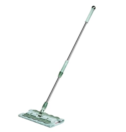OUYUE Fregona Trapeador De Limpieza Limpieza Profesional con Fregona para Suelos De Madera, Laminados Y Baldosas con Mango Telescópico De Acero Inoxidable Reutilizables Mopa(Grün)