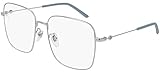 Taglia 56/17/140 Gucci Montatura GG0445O Silver 56/17/140 donna