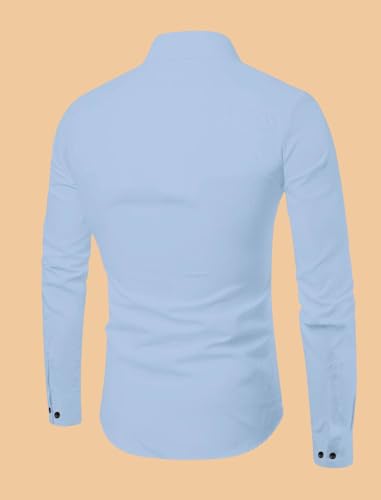 Image of Combo of Men Cotton Polyester Blend Regular Fit Striped Full Sleeve Casual Shirt Pack of 2