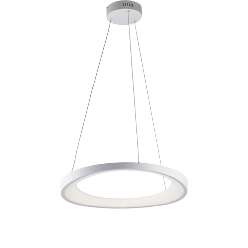 Suspension Anna blanche design circulaire haut de gamme LED 50 cm
