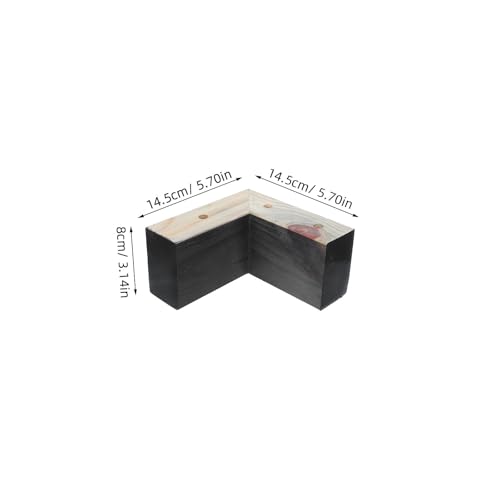 Mikikit 黒色の木材製L字型安定性家具修理用部品 ほんどの木製ソファフレームに適合し 家具修理やDIYに最適なドレッサーやキャビネット用パーツ