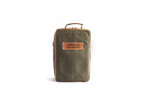 Image of Leather & Canvas Carrying Case for Marshall Tufton Speaker | Travel-Friendly Protective Cover with Shoulder Strap | Dustproof & Anti-Scratch Speaker Bag