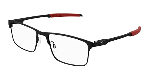 Gafas PUMA PU0415O-003 BLACK 54 de ver graduadas en color negro mate rectangulares