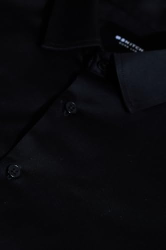 Image of SNITCH Men Formal Shirt | Slim Fit Long Sleeve Spread Collar Solid Design | Premium Cotton Blend & Breathable Fabric for Office & Casual Wear