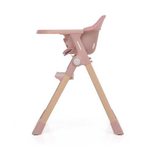 Chaise haute nettoyable et transat rose Foppapedretti bébé - 3