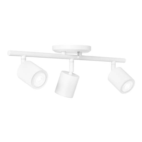Amazon Basics 3-Light Track Lighting Kit, Dimmable, GU10 MR16 LED Bulbs Included, 500 Lumens, Soft White, Adjustable Heads, 19.9L x 5.1W x 6.65H in, White - image 1