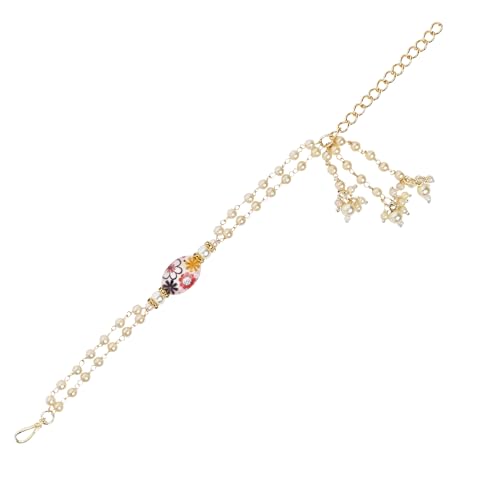 Image of I Jewels Pearl Bhaiya Bhabhi Lumba Rakhi Bracelet Combo Set With Roli Chawal & Rakshabandhan Greeting Card