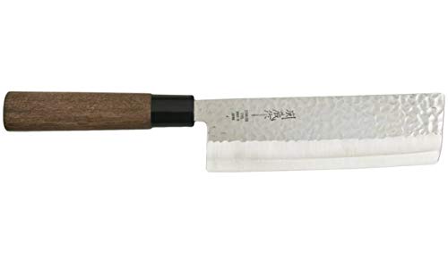 Sekizo Japan Quality Stainless Steel Nakiri With Wooden Handle Multi Purpose Vegetable Chopper Chefs Knife 12" Sushi Chef Knife - Made In Japan