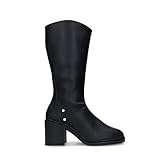 NAE Vegan Shoes BETIA Black Vegan Knee-High Heeled Boot