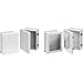 Hoffman HJB606HWPL1LG Flat Hinged Latch Wndw Cvr Encl, 7.31x7.31x4.96, Fiberglass
