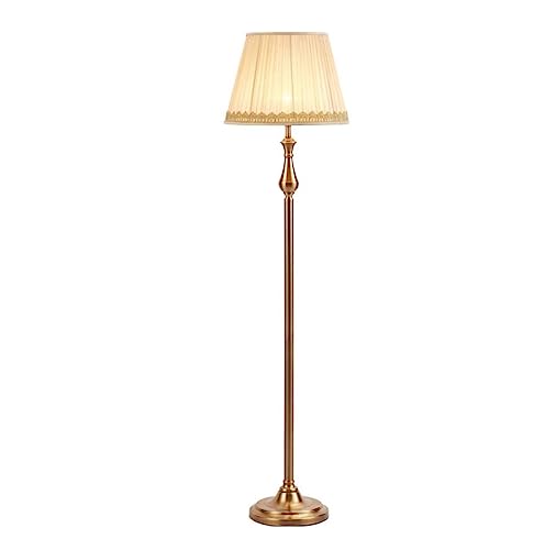 IWENZHKPA Lámpara de pie Salon Lámpara De Pie De Hierro De Estilo Americano Pantalla De Tela Luz De Piso Lámpara De Pie De Poste Alto Para Sala De Estar Dormitorio Lámparas de pie