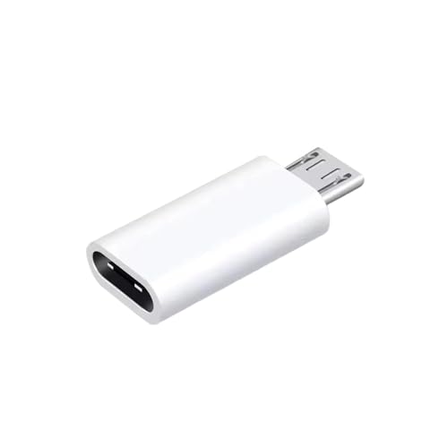 10-1個 マイクロUSBメス-Type Cオスアダプタ OTGコンバータ B USB-Cコネクタケーブル(1Pcs White)