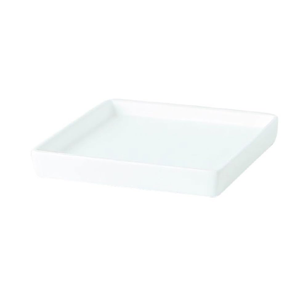 Kx9Lb8d plant saucer Square Potting Tray Plant Pot Saucers, Home Decoration Ceramics Drain Pan flower pot saucer(White,Medium)