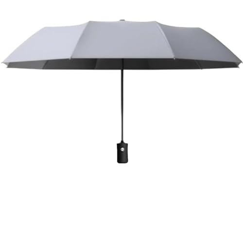 Image of MRTLLOA Automatic Large Size Foldable Umbrella with Travel Cover for Man and women - 3 fold Windproof Umbrella (GREY)