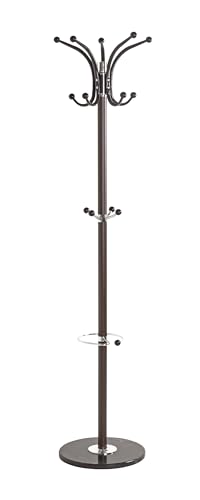 HAKU Möbel Perchero marrón, cromo, Mármol, metal - Dim.: AL 171 cm x diámetro 39 cm, Estilo: Moderno