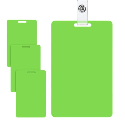 Erasable Badge - 4 Piece Vertical Mini Whiteboard Pocket Size Reusable Notepad Badge Clip Set With Erasable Pen Portable Scroll 