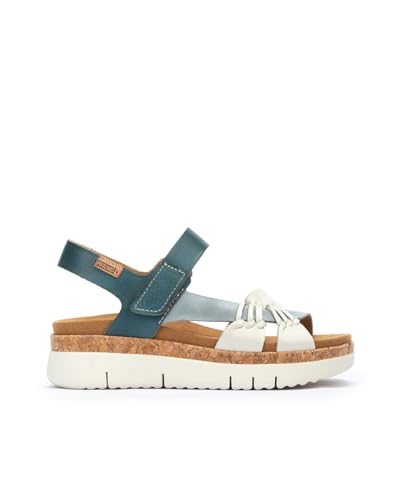 Image of PIKOLINOS Palma W4N-0968 Women's Sandals - Stylish Premium Leather Wedge Sandals - Cushioned Insole, Hook & Loop Closure, Ultra-Light Sole for Everdat Walking