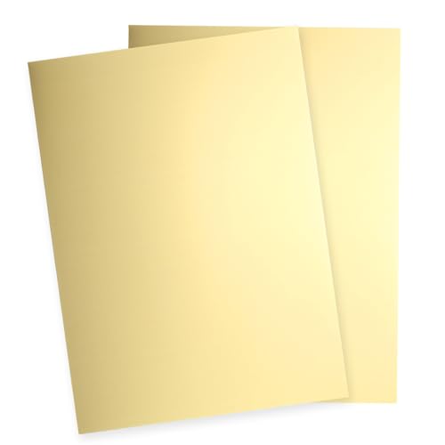 sourcing map 2Pcs Pure Brass Sheet, 8" x 6", 24 Gauge (0.5mm) Thickness, Metal Brass Plate with Gloves for Crafting, Modelers, Jewelry, Repairs, Electrical Repairs (Gold)