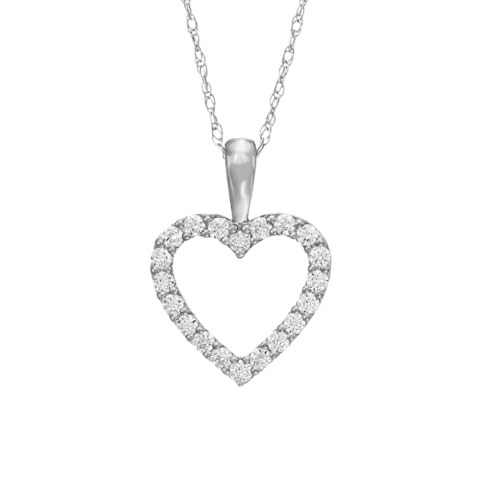 Image of Dazzling Micro Pave Heart Necklace Pendant with Chain | AAA+ Stone Quality | 925 Sterling Silver | Handcrafted | For Women & Girls | Best Gift for Her