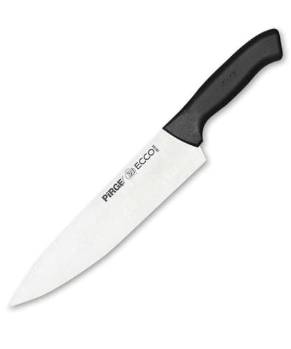 Pirge Ecco Coltello da Chef 23 cm - Universale e Professionale - Acciaio Inossidabile 54 HRC - Per Chef e Cucina Casalinga - Impugnatura Ergonomica in Plastica
