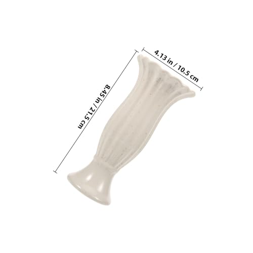 Jarrón conmemorativo de cerámica beige resistente para cementerio 3