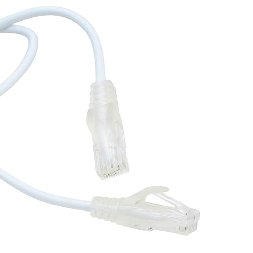 Cable de red patch cord Cat 6A 5ft blanco Cablix miniatura 1