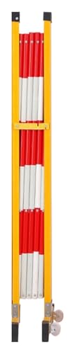 MYUYEE Portable Retractable Traffic Barricade Gate Expandable Folding Barrier For Driveway Construction Sites Crowd Control - Durable Lightweight & Easy To Use(Rosso-120X300Cm)