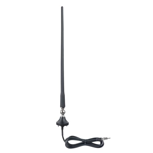 Bingfu Antenne Radio FM AM Marine Bateau, Mât Souple en Caoutchouc 42 cm avec Câble 2 m et Fiche DIN, Antenne Stéréo Étanche pour Bateau Voiture...