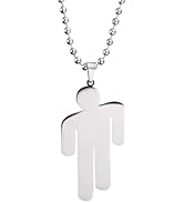 Crazy Bean AnhäNger Halskette Frauen MäNner Edelstahl AnhäNger Halskette Hip Hop AnhäNger Geschen...