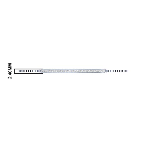 Image of Demira Jewels 1 /4 ct Single Line Diamond Tennis Bolo Bracelet in Solid 925 Sterling Silver, Free Size