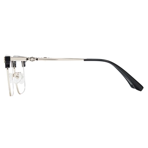 Image of Cyxus Retro Blue Light Glasses Men - Square TR90 Metal Blowline Frame Stylish Trendy for Computer Daily Work 8252