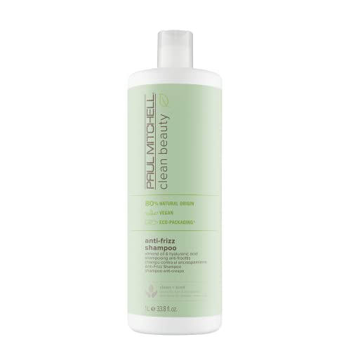 Paul Mitchell Clean Beauty Anti-Frizz Shampoo, Smoothes Hair, Calms Frizz, For Textured, Frizz-Prone Hair, 33.8 Fl. Oz. #TOP27