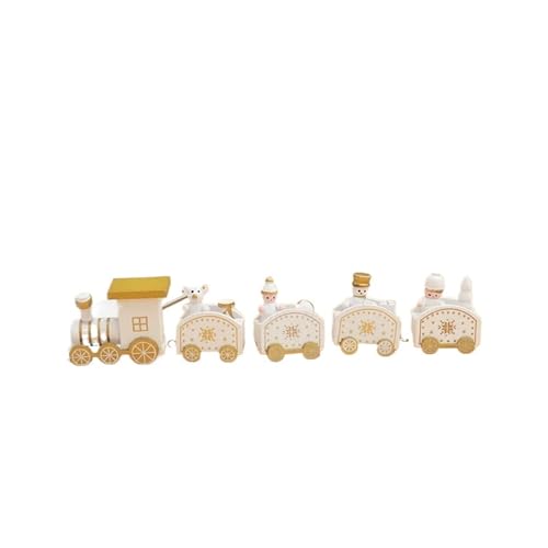 KFZQLRYMX - Christmas Wooden Train Decor Set, Cute Wooden Mini Train Ornaments Christmas Train Ornament Toys for Kids Gift Home Decoration(185W)