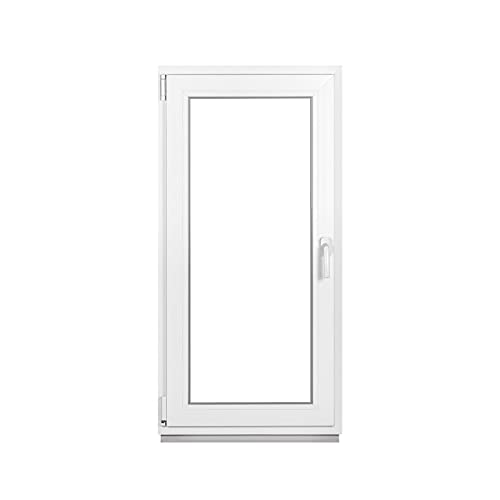 Framex Premium Kunststofffenster - Kellerfenster Weiß Argon Isoglas BxH: 600 x 1200 mm Garagenfenster/Gartenhaus Fenster BxH: 60 x 120 cm 2-fach Verglast Din Links Funktion Dreh Kipp Fenster