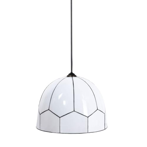 Suspension Art Deco Tiffany ronde Carraway pour illuminer chaleureusement votre salle à manger