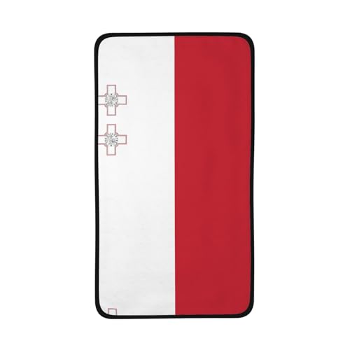 WBQLSL Toalla de viaje con la bandera de Malta (16 x 28 pulgadas), ligera y portátil, adecuada para fitness, yoga, campamento al aire libre, natación en la playa, etc.