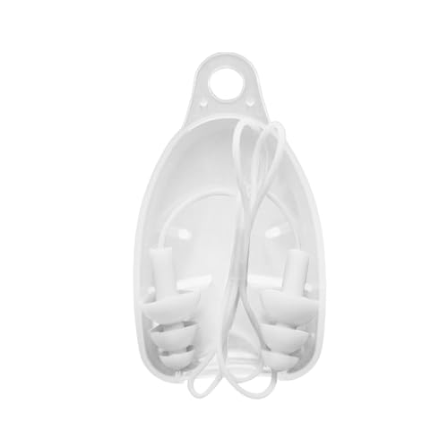 QSTDGVPW -Tapones para Los Oídos, Reducción de Ruido, Protección Auditiva, Tapones para Los Oídos con Cordón, Tapones para Los Oídos de Natación para Nadar, Ap, blanco