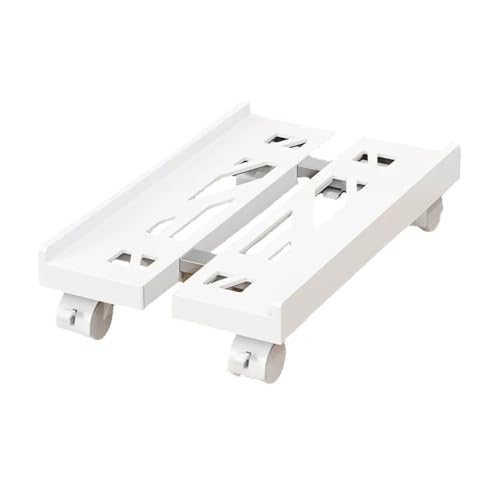 Soporte móvil ajustable para torre de computadora, con ruedas bloqueables y diseño expandible, para la mayoría de las torres de PC de escritorio (Blanco) miniatura 1
